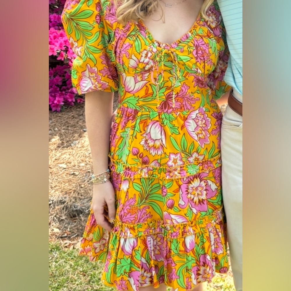 LOVE THE LABEL Womens Yellow Eloise Dress